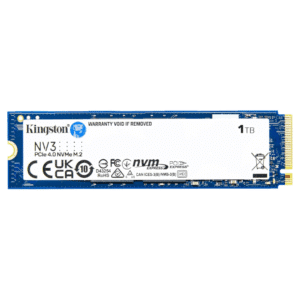 Kingston NV3 1 TB Solid State Drive - M.2 2280 Internal - PCI Express Nvme (pci Express Nvme 4.0 x4) - SSD - SNV3S1000B - KINGSTON - 740617344769 - SNV3S/1000GBK