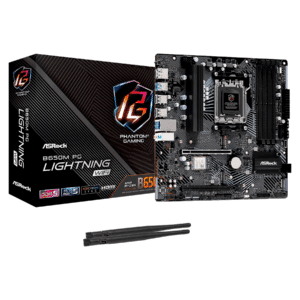ASRock Inc. ASRock MB B650M PG LIGHTNING WIFI B650 AMD AM5 Max192GB DDR5 PCIe MicroATX MB 282961 B650M PG LIGHTNING WIFI
