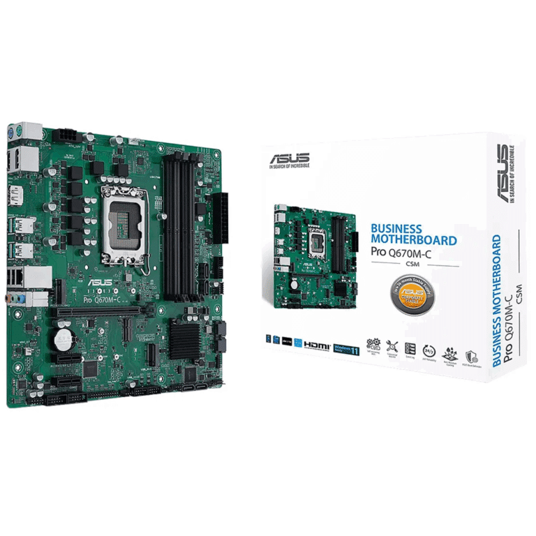 Mainboard Asus Pro Q670m-ce-csm 14va Lga1700 4ddr5 Hdmi 2dp 2m.2 4usb-3.2 2usb-a Pcie4.0 Matx - Mother Board - 90MB1I30-M0UBYC