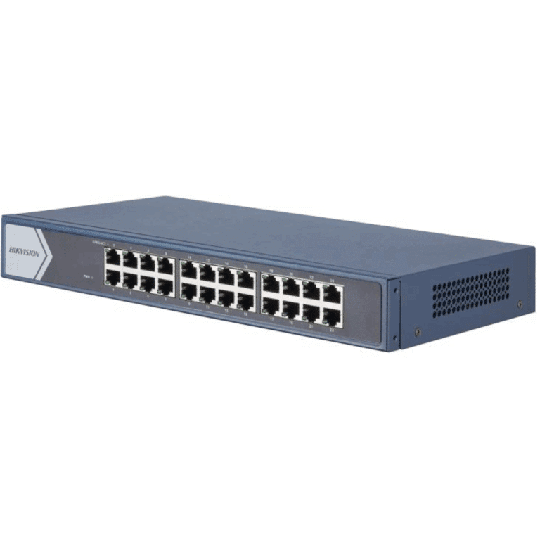 Switch Hikvision Gigabit Ds-3e0524-e(c) / 24 Puertos 10/100/1000 Mbps / Montaje Rack / (mdi/mdix) Metal - Ds-3e0524-e(c)