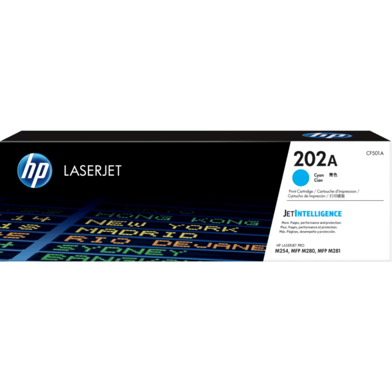 Toner Hpinc 202a Cyan Laserjet M254dw/m281fdw 1300 Pag Cf501a - 190781107019 - CF501A