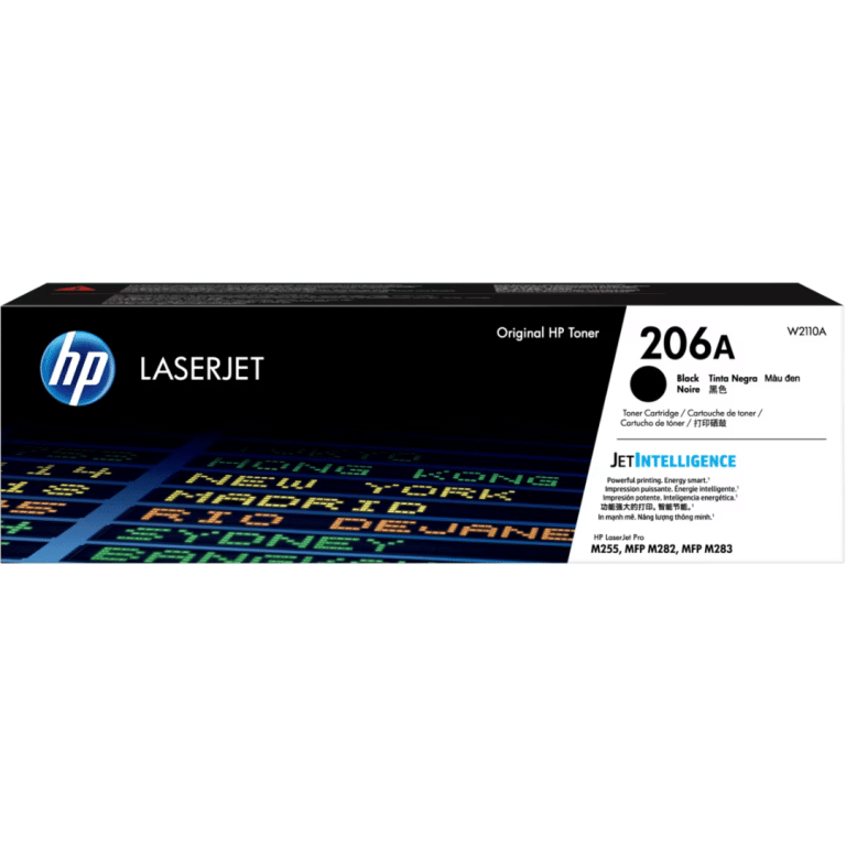 HP 206A - Negro - original - LaserJet - cartucho de tóner (W2110A) - para Color LaserJet Pro M255, M283, MFP M282, MFP M283 - Consumibles y Media - Cartuchos de Toner e Ink-Jet - W2110A