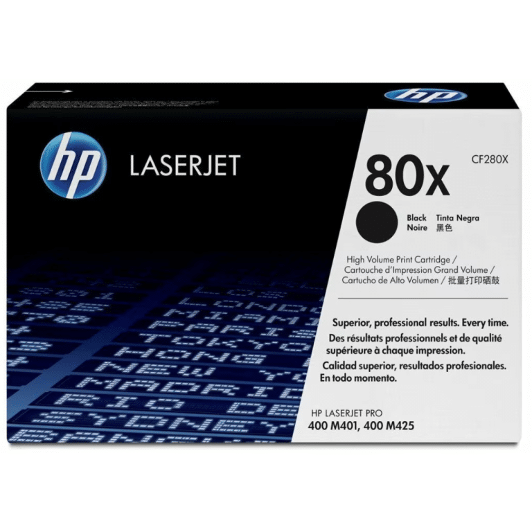 HP 80X - Alto rendimiento - negro - original - LaserJet - cartucho de tóner (CF280X) - para LaserJet Pro 400 M401, MFP M425 - Consumibles y Media - Cartuchos de Toner e Ink-Jet - CF280X