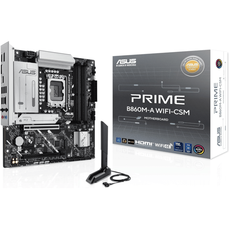 ASUS TeK ASUS Motherboard PRIME B860M-A WIFI-CSM B860 LGA1851 192GB DDR5 mATX Retail MB 293185 PRIME B860M-A WIFI-CSM
