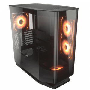 COUGAR FV270 RGB Black Mid Tower E-ATX Case, 420mm GPU Supported, Build-in ARGB PWM Fans, Breathe Streams, Prism Of Light, RGB Hub, Filter Guard, Tool-less Bracket, Compatible With Reverse Cable/connector Motherboard - CS - CA-FV270B - COUGAR - 192554007755 - FV270 RGB BLACK