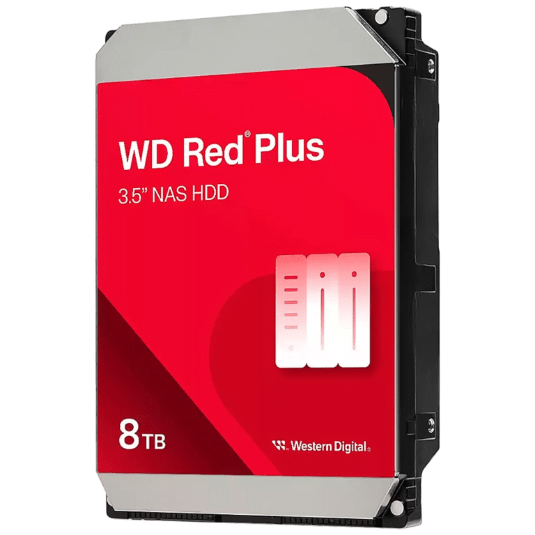 Western Digital WD Red Plus NAS Hard Drive - Hard drive - Internal hard drive - 8 TB - 3.5" - 5640 rpm - Serial ATA - .. - Almacenamiento - Discos Duros Internos - WD80EFPX