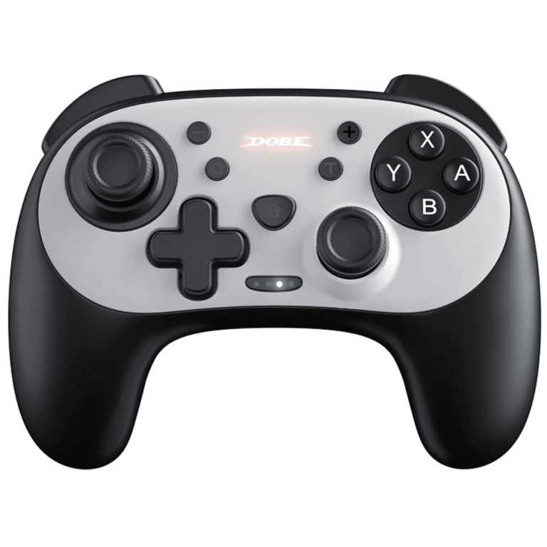 DOBE TNS-2101 Bluetooth Wireless Gaming Controller, Compatible With Switch / Android(android 6.0 Or Above) / Pc(win 7 Or Above) / IOS 13 / PS3 Cable Connection, Adjustable Motor Vibration Speed, Black/white - ACC - DB-NS2101 - DOBE - TNS-2101 WHITE + BLACK