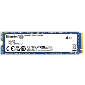 Kingston - Internal hard drive - 4 TB - Solid state drive - NV3 M.2 2280 NVMe - Almacenamiento - Discos de Estado Sólido Internos - SNV3S/4000G