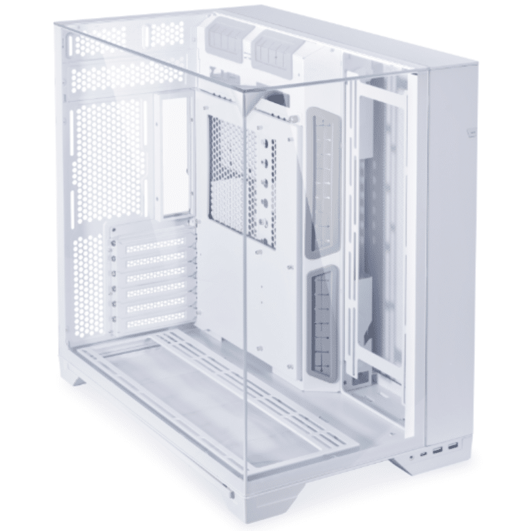 LIAN LI O11Vision Compact White / Steel / Tempered Glass ATX Mid Tower Computer Case, Back Connect Support - O11VPW | SKU CS-O11VPW2 - CS - CS-O11VPW2 - LIAN-LI - 840353046634 - O11VPW