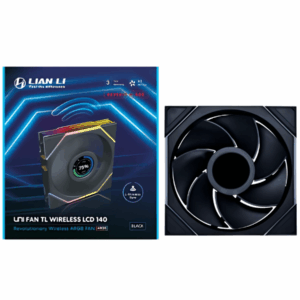 Lian Li UNI Fan TL LCD 120 Wireless - Reverse Blade - Controller Not Included - Wireless Control Fan W/ LCD Screen - Daisy-chain Design - Customizable RGB Leds - Single Pack - Black (12RTLLCD1W1B) - FAN - FAN-TLW1BR - LIAN-LI - 840353048058 - 12RTLLCD1W1B