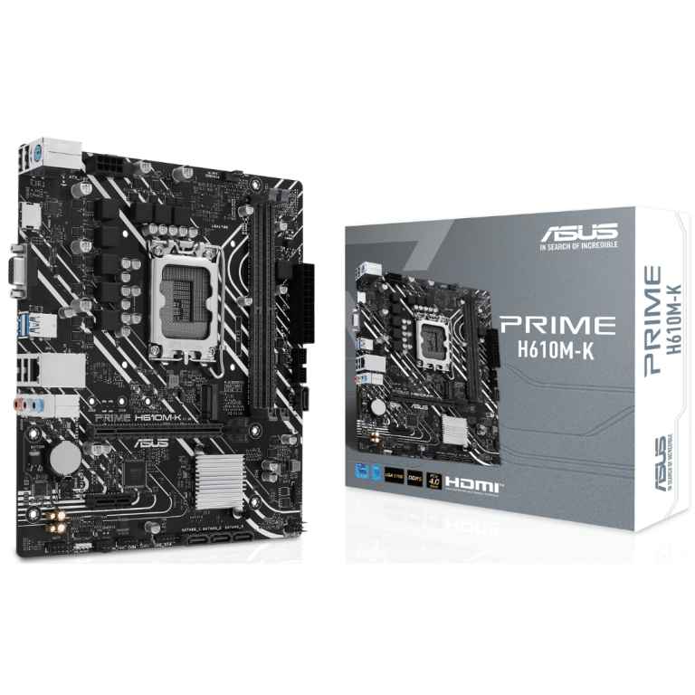 Mainboard Asus Prime H610m-k 13va Lga1700 2xddr5-5600 Hdmi  M.2 Usb3.2 Pcie4.0 Matx - Mother Board - 90MB1GA0-M0EAY0