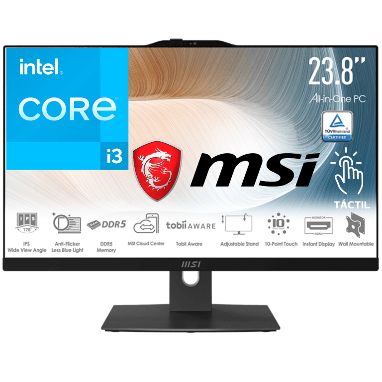 MSI MSI AIO Modern AM242TP 1M-1099US 23.8 Ci3-100U 8GB 512GB Iris Xe W11H Retail SY 286836 MAM242TP1M1099
