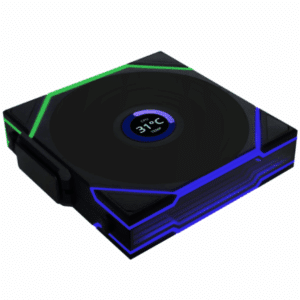 Lian Li UNI Fan TL 120 Wireless - Seamless Wireless Control Fan With Daisy Chain - LCP Fan Blades - Customizable RGB Leds - Triple Pack - With Controller - Black(12TL1W3B) - FAN - FAN-TW3B - LIAN-LI - 840353048072 - 12TL1W3B