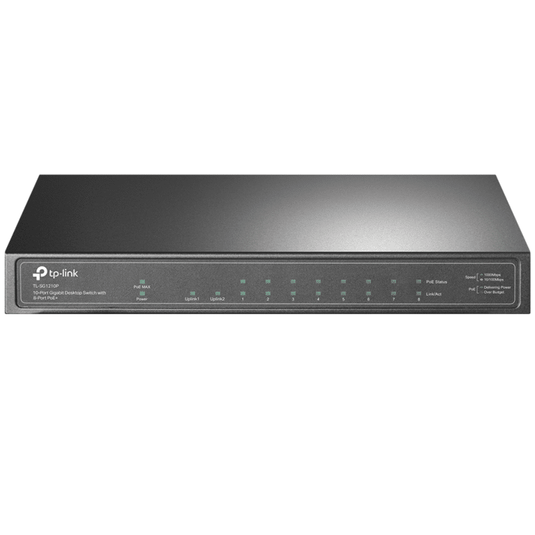 TP-Link TP-Link SWT TL-SG1210P 10-Port Gigabit Desktop Switch with 8-Port PoE+ Retail NT 242579 TL-SG1210P