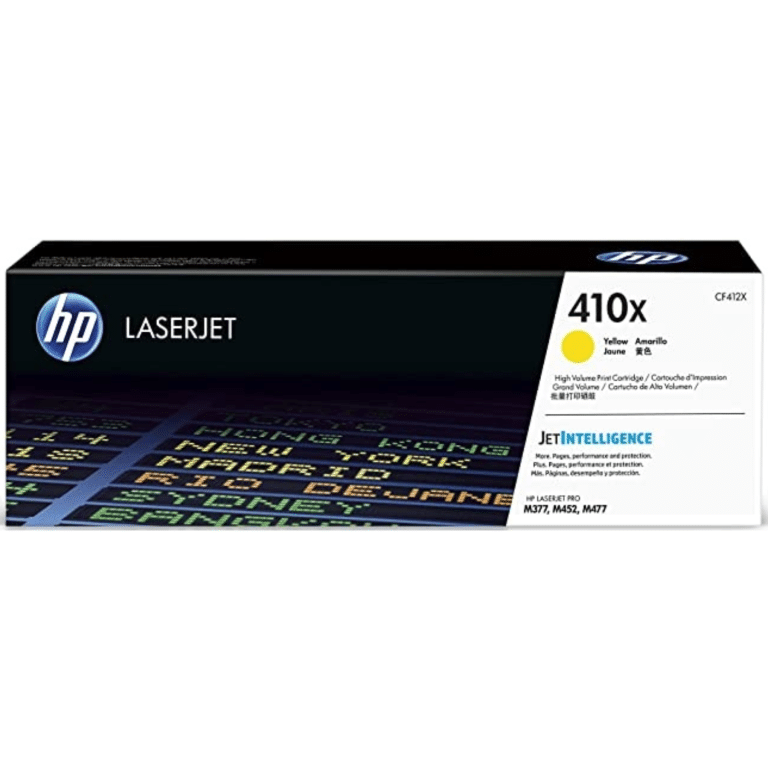 HP 410X - Alto rendimiento - amarillo - original - LaserJet - cartucho de tóner (CF412X) - para Color LaserJet Pro M452, MFP M377, MFP M477 - Consumibles y Media - Cartuchos de Toner e Ink-Jet - CF412X
