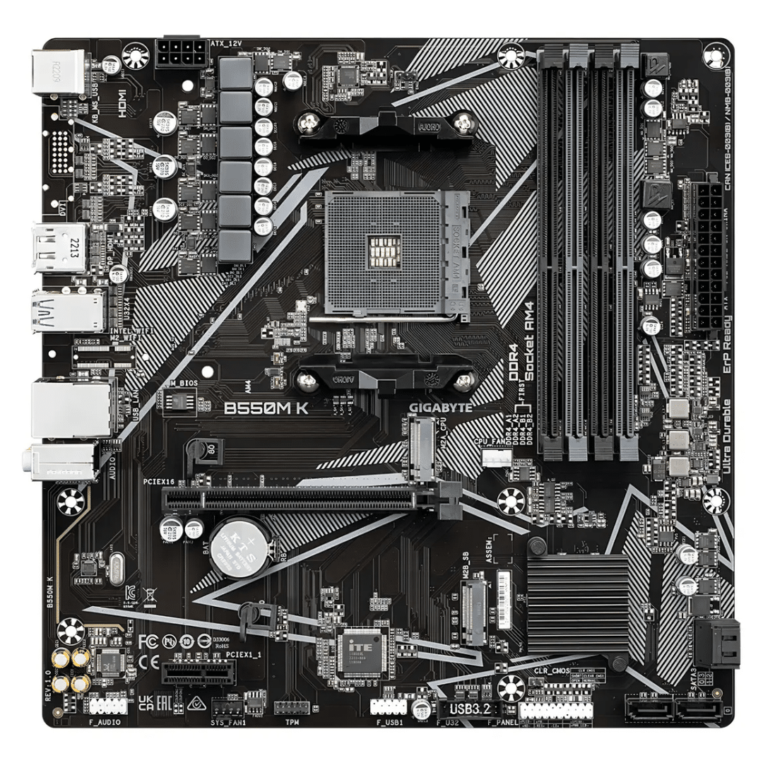Gigabyte - Motherboard - Micro ATX - AMD B550 - Componentes Informáticos - Tarjetas Madre (Placas Mad (5)