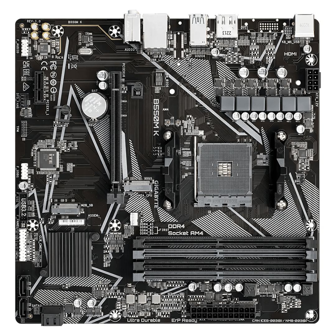 Gigabyte - Motherboard - Micro ATX - AMD B550 - Componentes Informáticos - Tarjetas Madre (Placas Madre (1)