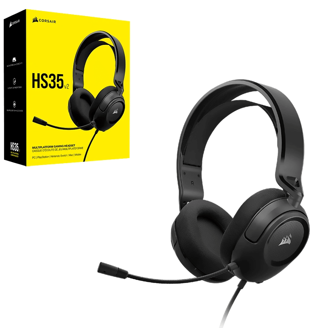 Headset Corsair Hs35 V2 Multi-platform Gaming Charcoal - Headset - CA-9011377-NA (2)