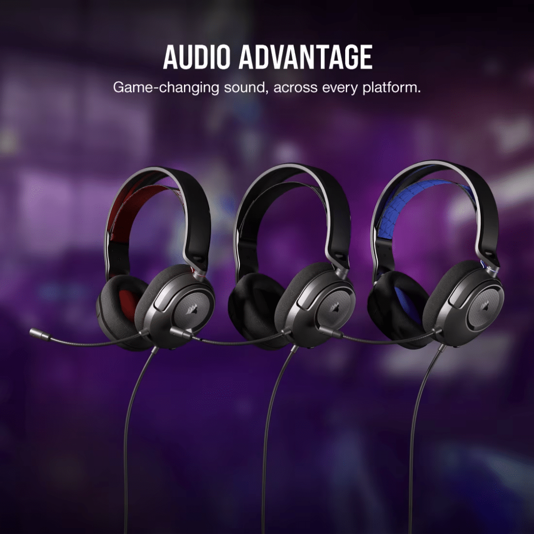 Headset Corsair Hs35 V2 Multi-platform Gaming Charcoal - Headset - CA-9011377-NA (3)