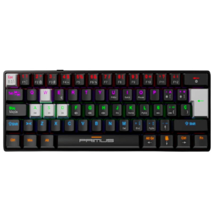 Primus Gaming - Keyboard - Wired - Spanish - USB 2.0 - Ergonomic Design - Black & white - Periféricos - Teclados y Teclados de Números - PKS-060G-S