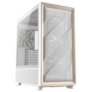 Case Antec/flux Wood White Mid Tower 3x120mm In Front 1x120mm Reverse Fan 1x140mm Rear - 0-761345-10134-9 - FLUXWHITE