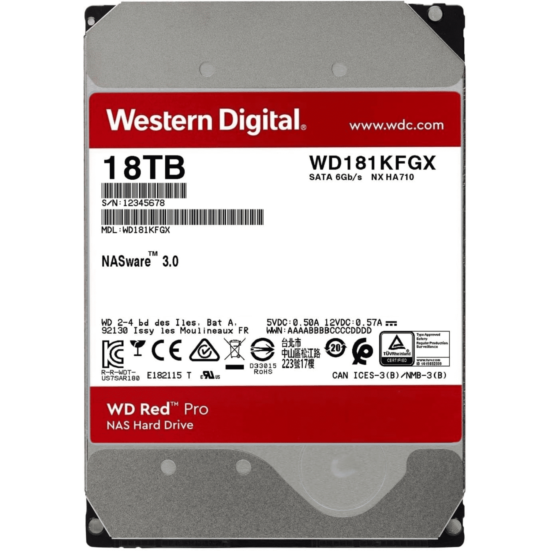 DISCO DURO WESTERN DIGITAL RED 2TB PARA NAS - WD20EFAX68B2RN1