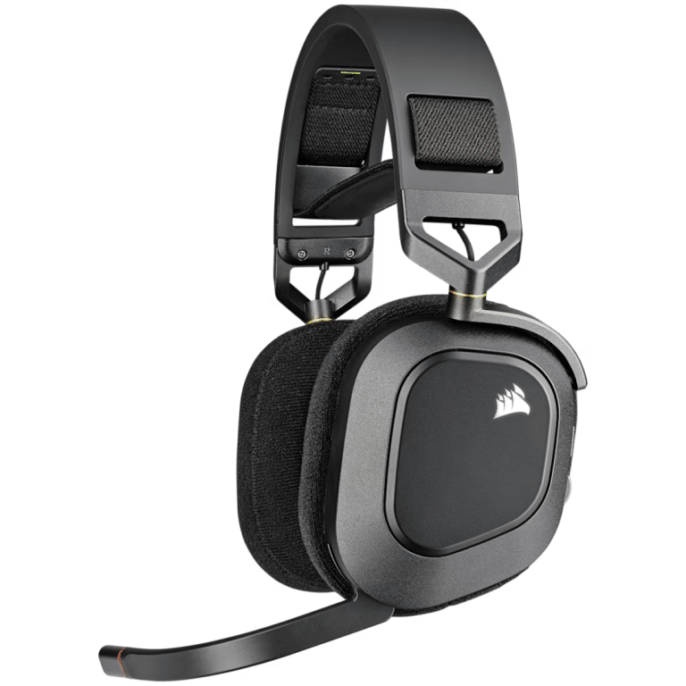 Headset Audifonos Corsair Hs80 Wireless Premium Gaming Headset With Spatial Audio Carbon - Headset - CA-9011235-NA
