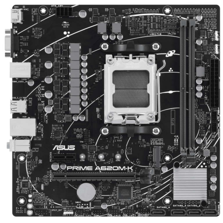 Mainboard Asus Prime A620m-k Ryzen Am5 Ddr5 Micro-atx