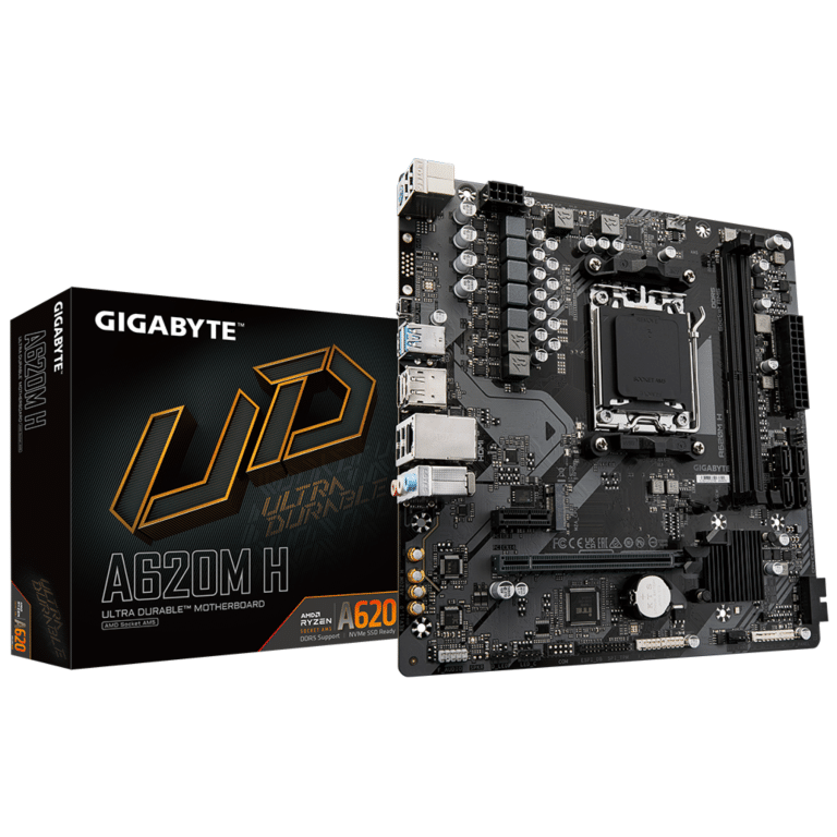 Mainboard Gigabyte A620m H Amd Am5 Ryzen 7-8-9000 2ddr5 Hdmi Dp M.2 Usb3.2 Pcie 4.0 Matx - Mother Board - A620M H