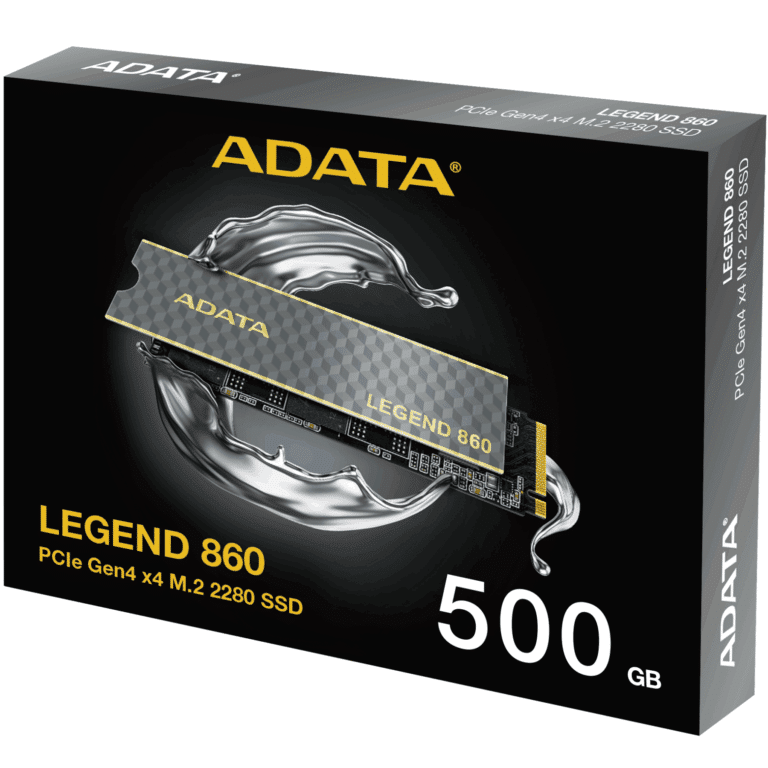 Ssd Adata Legend 860 500gb M.2 2280 3d Nand Pcie Gen4x4 5000mb-s 5y - Discos Duros - SLEG-860-500GS