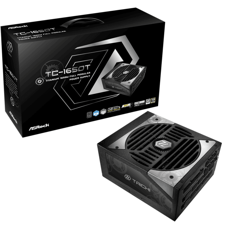 ASRock Inc. ASRock PS TC-1650T 1650W ATX 12V 80+TITANIUM FullyModular 135mm Fan Retail PS 295576 TC-1650T