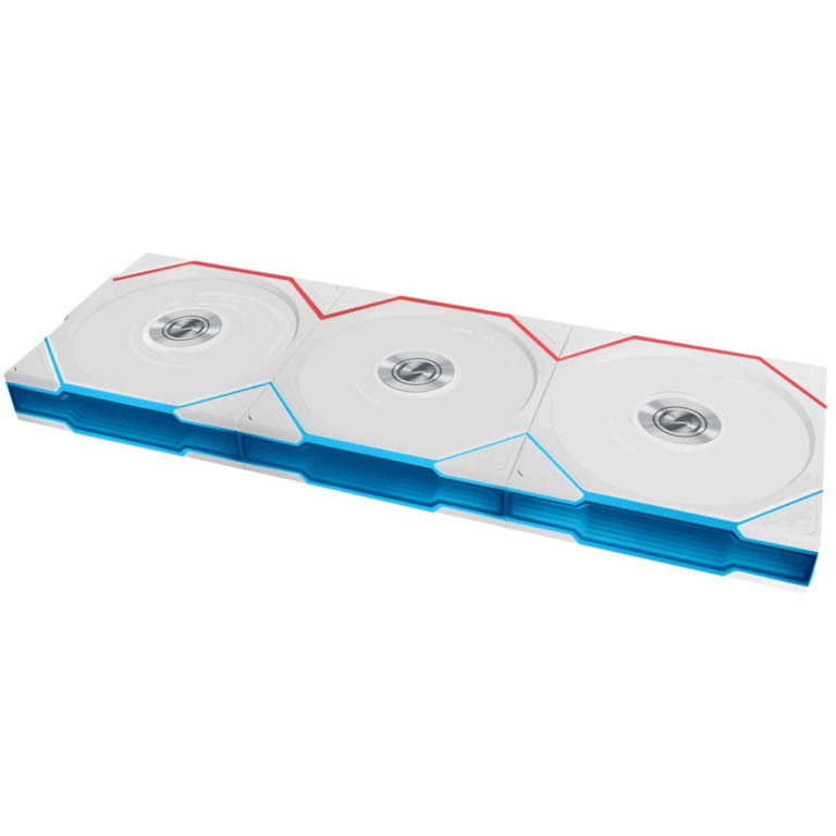 Lian Li UNI Fan TL 120 Wireless - Triple Pack (reverse Blade) - 2.4 Ghz Wireless Controller Included - Infinity Mirror Design - Controller Required - White (12RTL1W3W) - FAN - FAN-TW3WR - LIAN-LI - 840353048126 - 12RTL1W3W