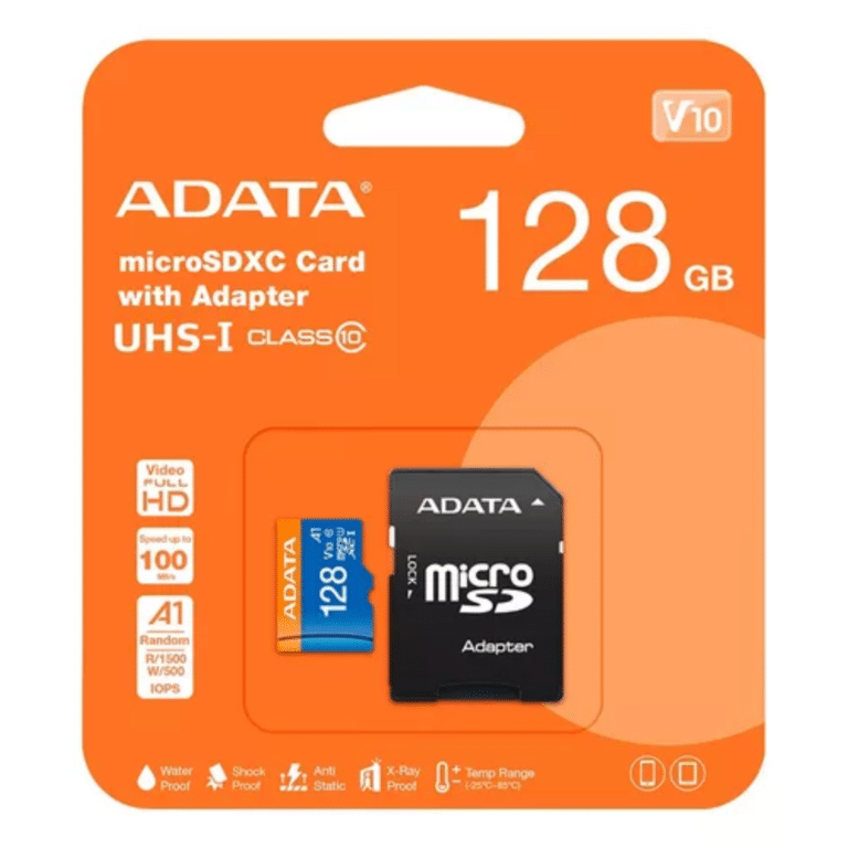 Memoria Micro Sd 128 Gb Adata Con Adaptador Sd * Uhs-i C V10 Clase 10 - Ausdx128guicl10a1-ra1