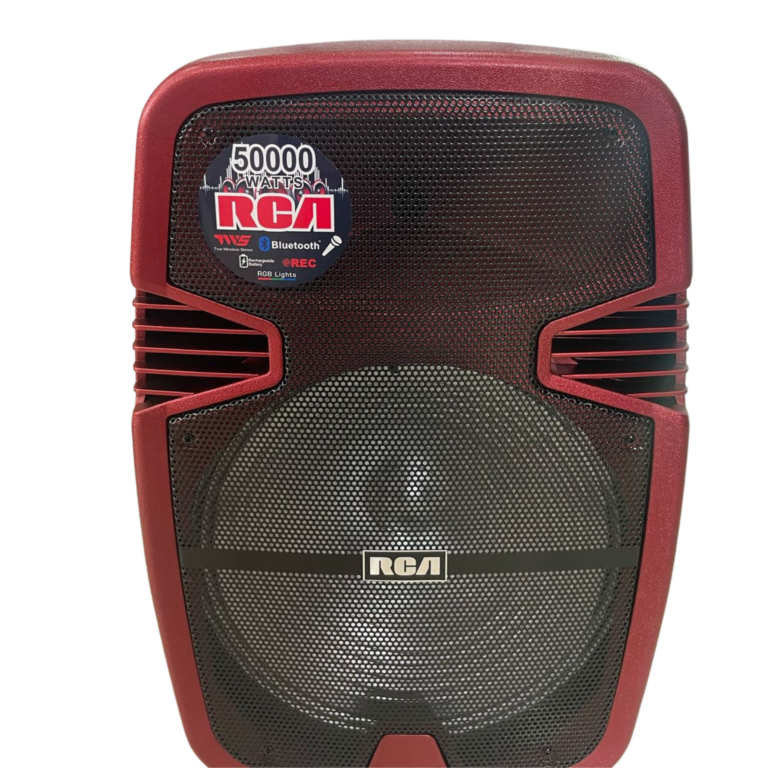 Parlante Amplificado Rca *50 000w* Al-1504 15" Tws Usb Tf Card Bluetooth Radio Fm Recargable Luces Led Rgb Microfono Wirelees Roja- 53hsrc6