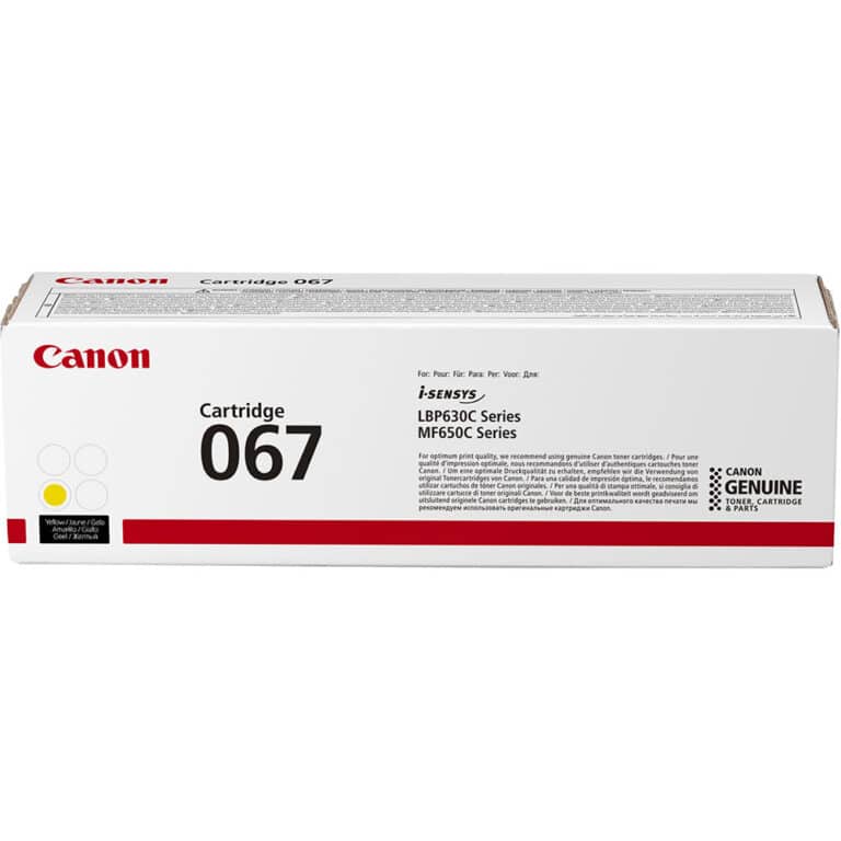 Toner Canon 067 Yellow Rendimiento 1250 Impresiones Ic /mf654/mf653