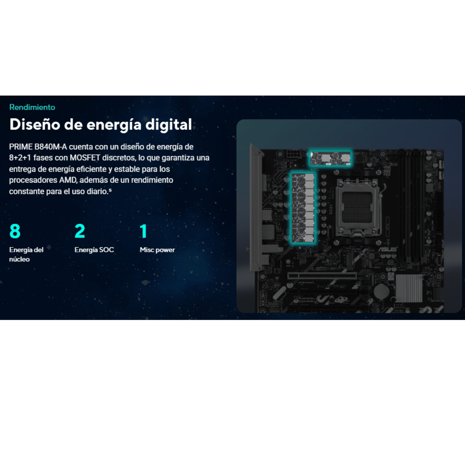 Mainboard Asus Prime B840m-a Am5 Amd Ryzen 9000 Ddr5 2dp Hdmi 3m.2 7usb Pcie 4.0 Matx - Mother Boar