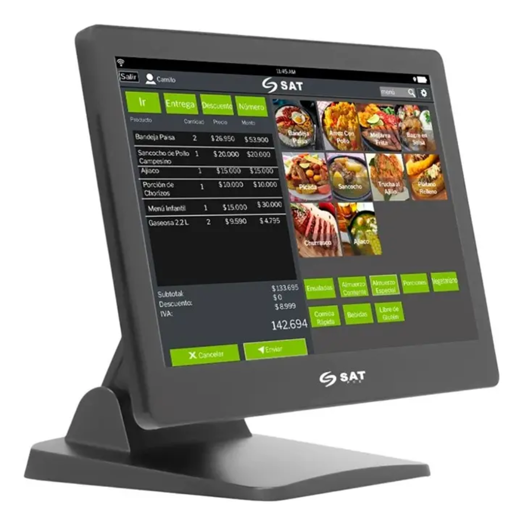 Pos System Sat Aio Intel J4125 4gb 128gb-ssd 15.6inch Touch Usb - Lan Black - Computadores - SAT N140 J4125 (1 (3)