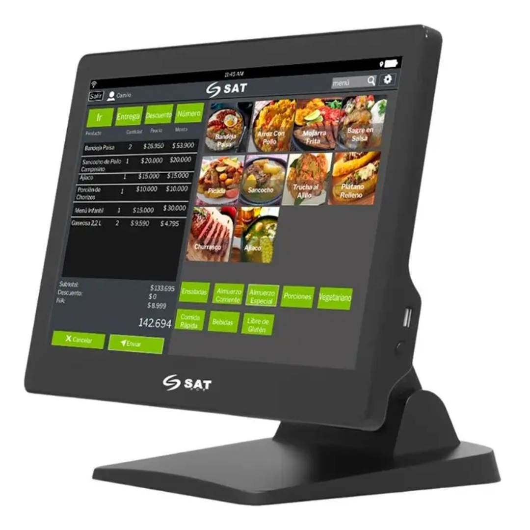 Pos System Sat Aio Intel J4125 4gb 128gb-ssd 15.6inch Touch Usb - Lan Black - Computadores - SAT N140 J4125 (1)