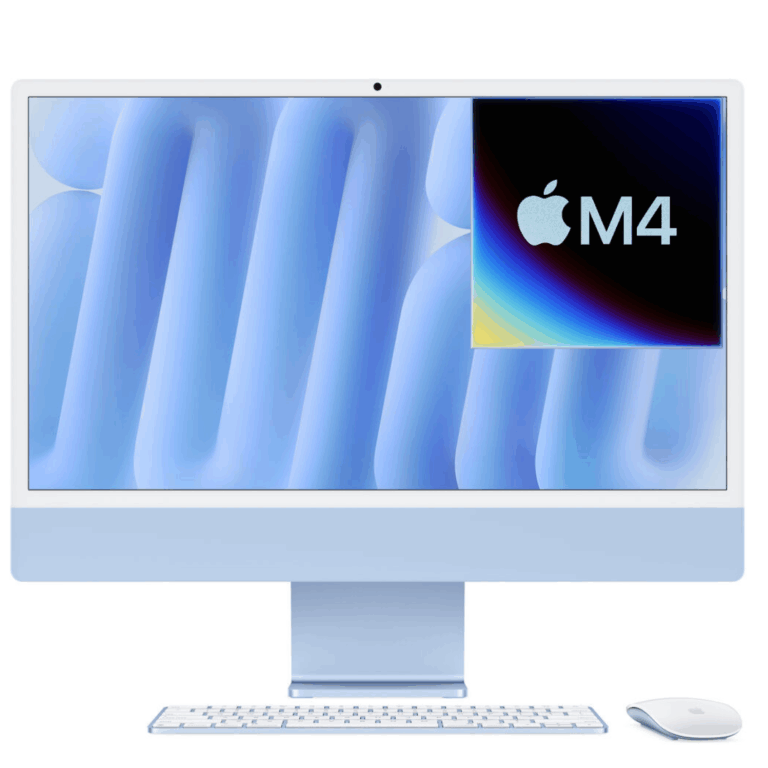 Apple - Imac 24-inch All-in-one - M4 Chip - Built For Apple Intelligence - 8 Core CPU - 8 Core GPU - 16GB Memory - 256GB SSD - Blue - MWUF3LL/A - Apple