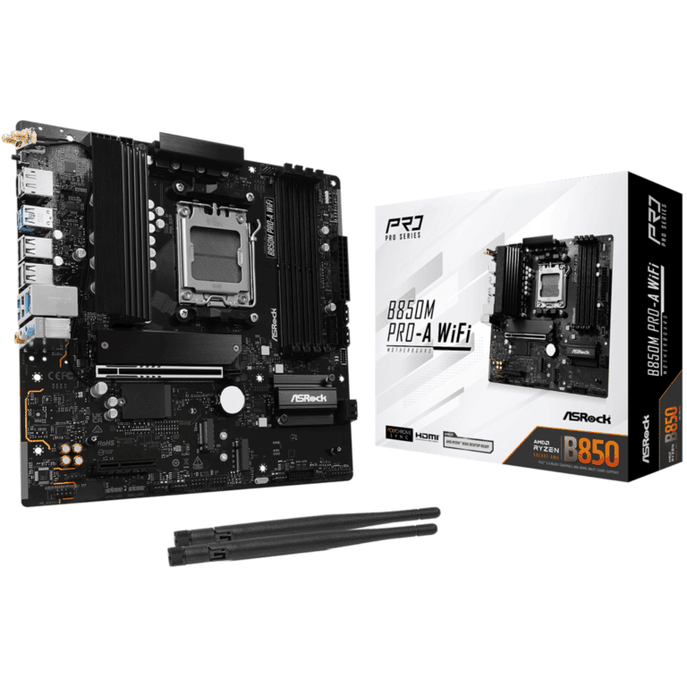 Mainboard Asrock B850m Pro-a Wifi Am5 2ddr5 Hdmi Dp Usb3.2 4m.2 Pcie5.0 Micro-atx - Mother Board - 90-MXBHH0-AOUAYZ