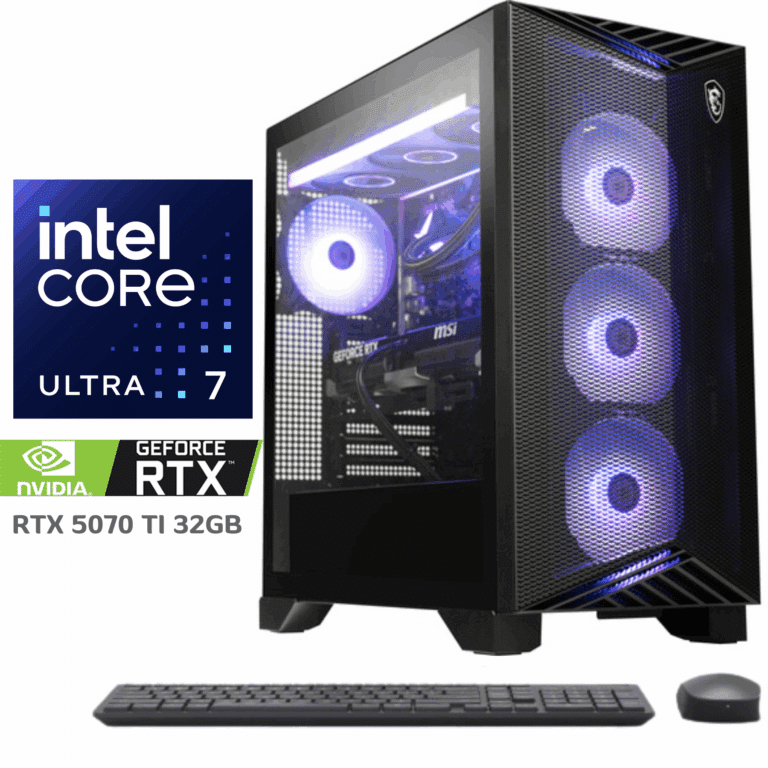 MSI Aegis RS2 AI Gaming PC - Intel Ultra 7 265K - Nvidia RTX 5070 - 32GB - 1TB SSD - Windows 11 Home | SKU MSI-AER445 - NB - MSI-AER445 - MSI - 824142413661 - AERS2AIC2NVP71445