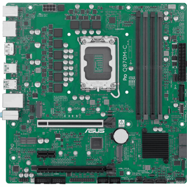Mainboard/asus Pro Q870m-c-csm Lga1851 Micro Atx 4 Slots Ddr5 2xhdmi 2xdp 90mb1kep-m0eayc - 4711081165248 - PROQ870M-C-CSM
