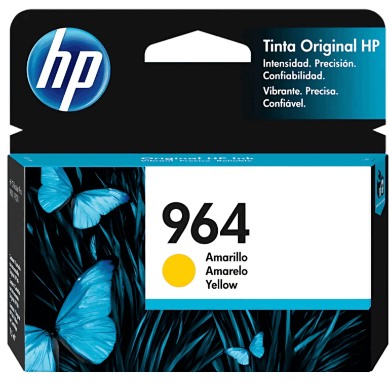Hp 964 Yellow Original Ink Cartridge Latin America - New Factory Sealed - 1 Year Manufacturer Warranty - 3JA52AL