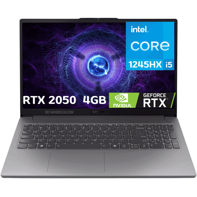 Laptop Lenovo Intel Core I5 1245hx (12va Gen) 8 Ram Ddr5 Ssd 512 Gb Nvidia Rtx 2050 4gb Pantalla 15.6" (1920x1080) Fhd 144hz Windows 11 Home Ingles - 83lk0001us