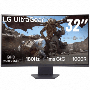 Monitor Lg 32nc Ultragear Gaming Curvo Qhd 2560x1440 Ips 1ms 180hz Freesync Black - Monitores - 32GS60QC-B