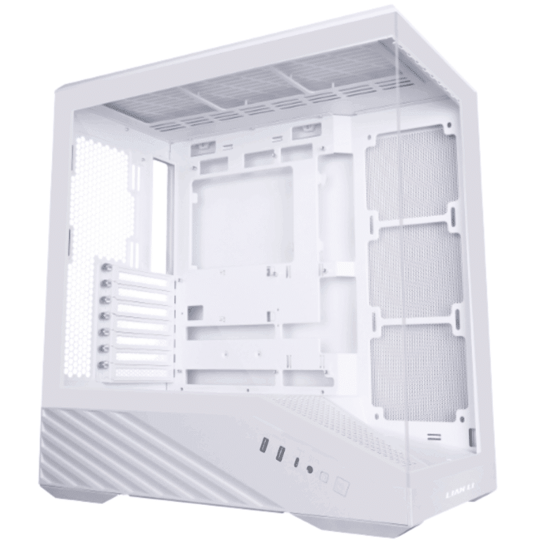 Lian Li V100 ATX Mid-tower PC Case Pre-installed LED Strip, Platform Design With Tempered Glass, Cable Management, 360mm Radiator Support - White (V100W) - CS - CS-V100W2 - LIAN-LI - 840353048638 - V100W