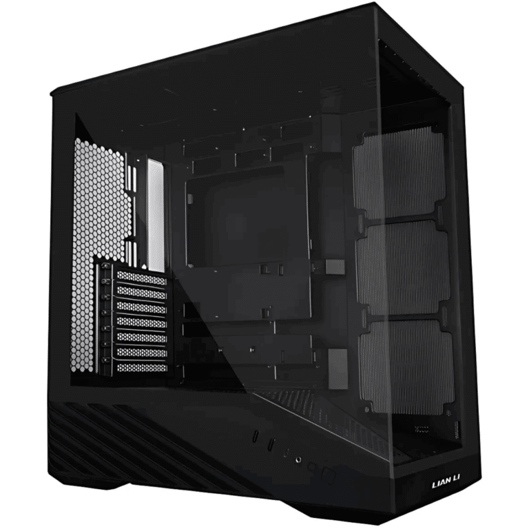 Lian Li V100 ATX Mid-tower PC Case, LED RGB Strip, Display Platform Design With Tempered Glass, Support 415mm Gpus, 360mm Radiator, Side I/O & Optimized Airflow, Dust Filiter - Black (V100X) - CS - CS-V100X1 - LIAN-LI - 840353048621 - V100X
