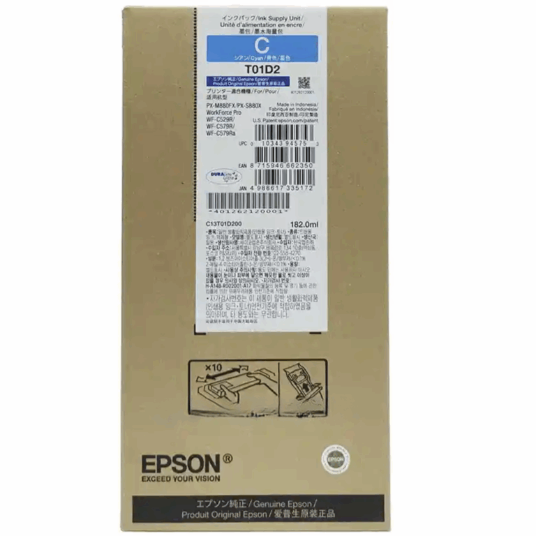 Tinta Epson T01d2 Cyanwf C529r/c579r 50000 Pag C13t01d200 - 010343982840 - T01D200