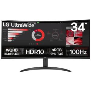 Monitor Lg 34inch Curvo Ultrawide Va Wqhd 3440x1440 2hdmi Dp Srgb 100hz Black - Monitores - 34WR50Qk-B