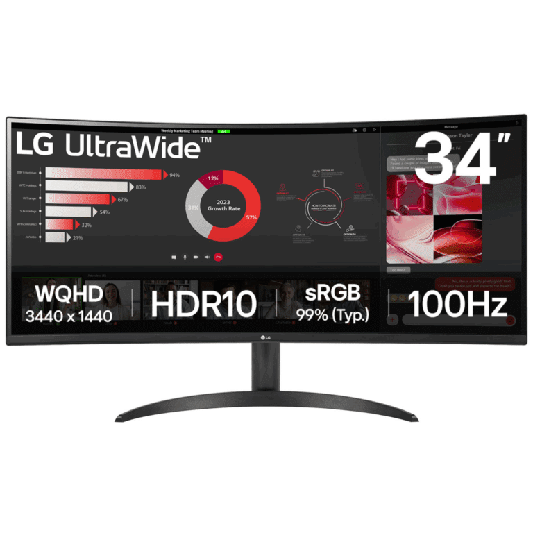 Monitor Lg 34inch Curvo Ultrawide Va Wqhd 3440x1440 2hdmi Dp Srgb 100hz Black - Monitores - 34WR50Qk-B
